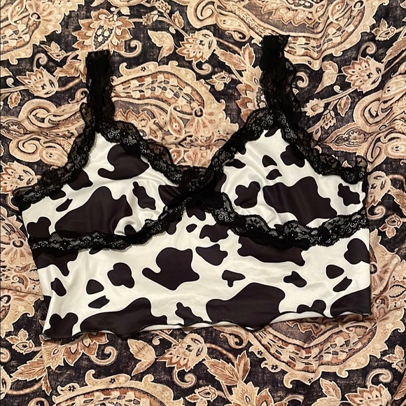 Other - Cow Print Lace Bralette